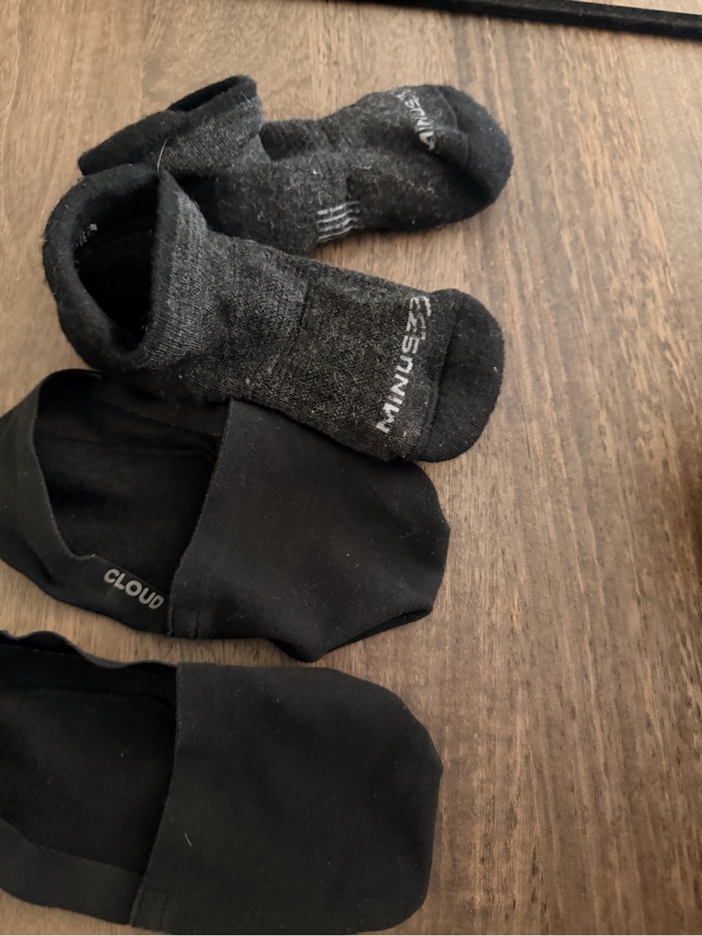 MINUS 33 WARM AF AND CLOUD No-Show Sock Pack - Black & Charcoal